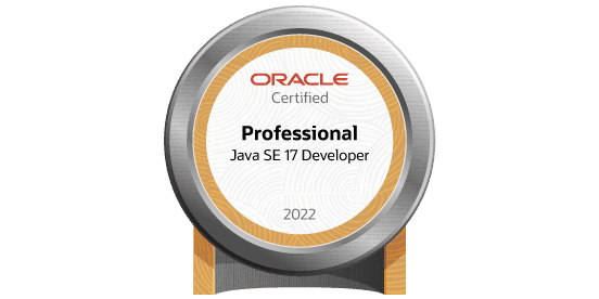 Oracle Certified Professional — Java SE 17 Developer badge